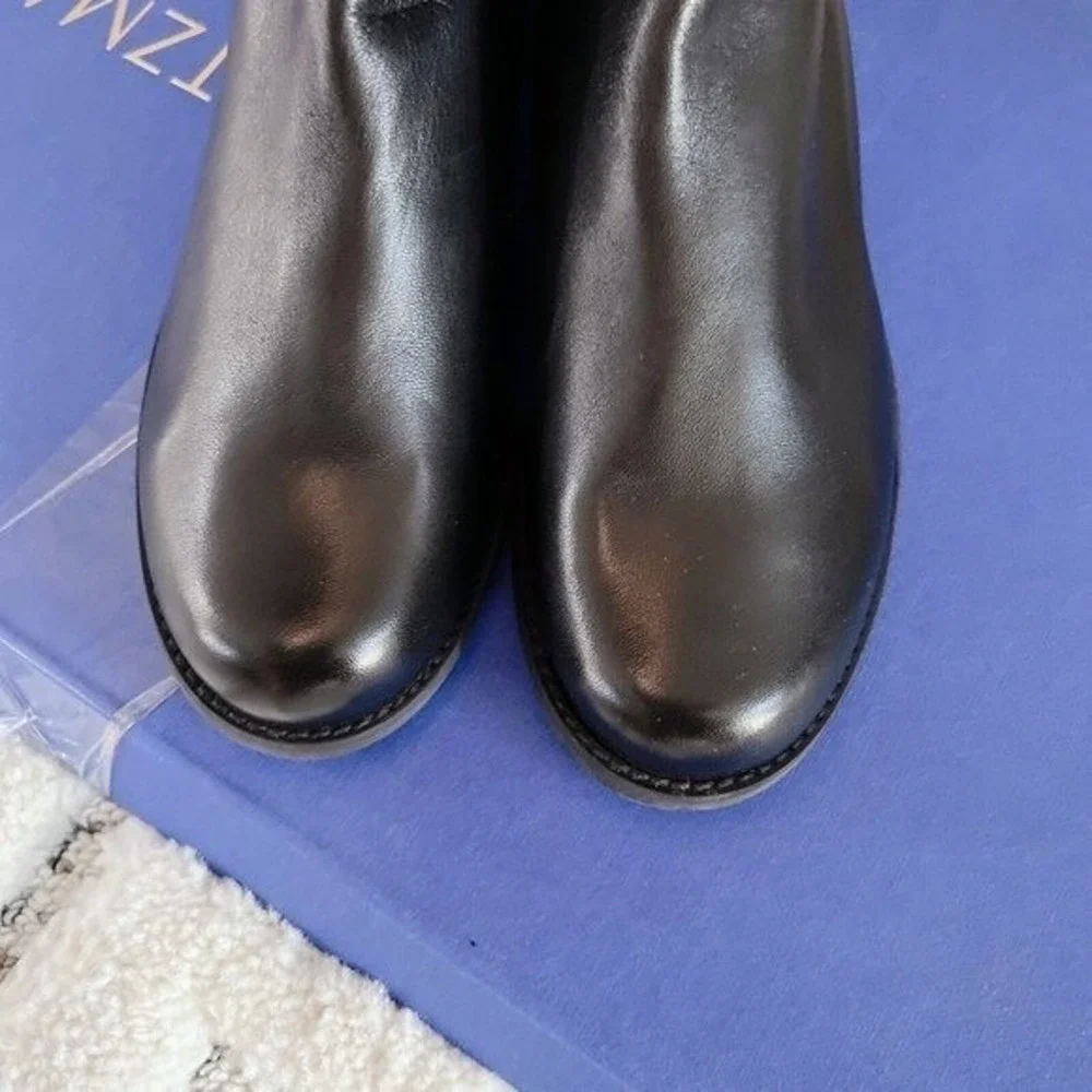 STUART WEITZMAN 5050 Stretch Over The Knee Boots OTK Leather Neoprene Black US 6